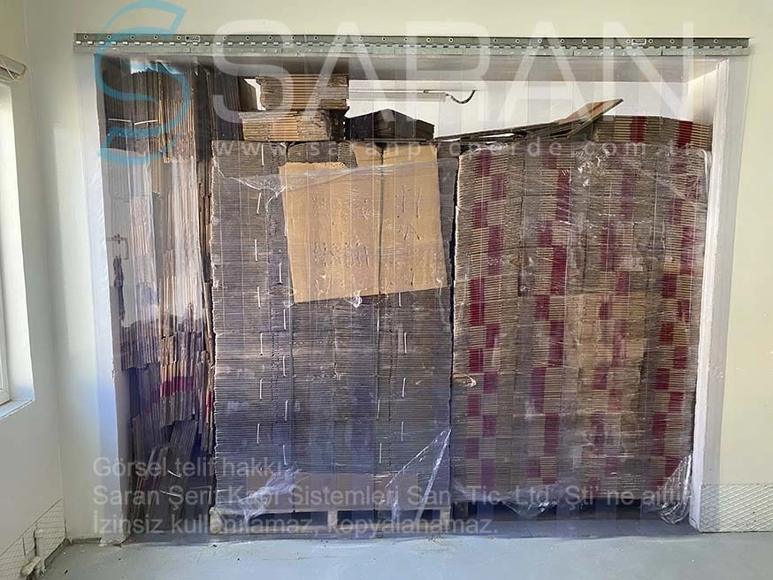İstanbul Maltepe Fellas Gıda PVC Şeffaf Şerit Perde Uygulaması